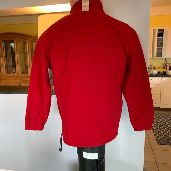 IZOD fleece 1/4 zip pullover red Large - Picture 4 of 6